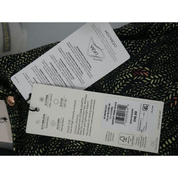 CALIA Women's Inspire High Rise 7/8 Leggings - Serpent Print & Black XXS - Picture 6 of 7